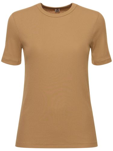 Classic Rib Cotton Jersey T-shirt - TOTEME - Modalova