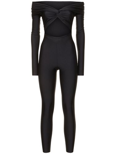 Kendall Shiny Stretch Lycra Jumpsuit - THE ANDAMANE - Modalova