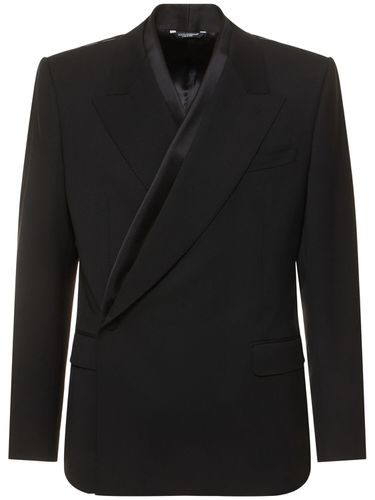 Double Breasted Wool Blend Blazer - DOLCE & GABBANA - Modalova