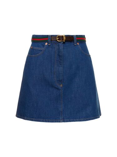 Minirock Aus Bio-baumwolldenim - GUCCI - Modalova