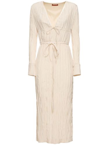 Carol Long Sleeve Satin Midi Dress - ALTUZARRA - Modalova