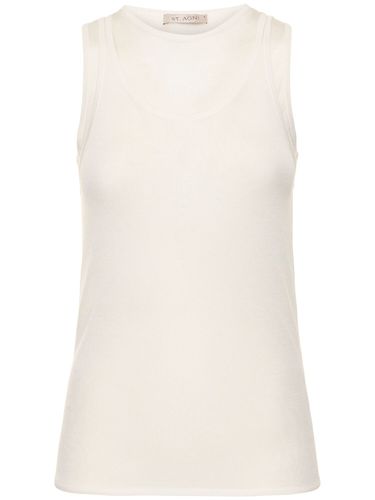 Semi Sheer Double-layer Tank Top - ST.AGNI - Modalova