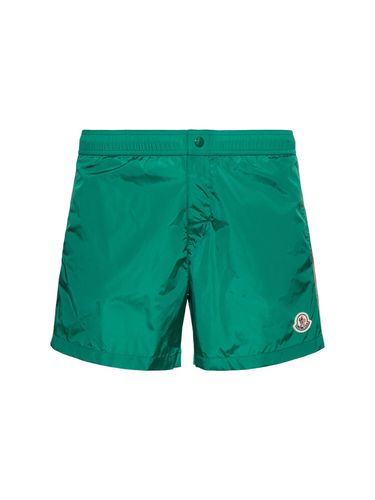 Shorts Mare In Nylon Con Logo - MONCLER - Modalova