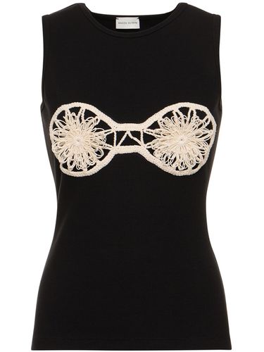 Embellished Jersey Tank Top - MAGDA BUTRYM - Modalova