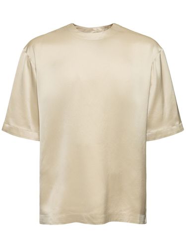 Boxy Tech Satin T-shirt - NANUSHKA - Modalova