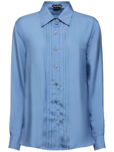 Satin Shirt W/ Pleated Front - TOM FORD - Modalova