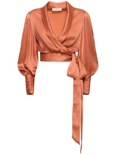 Silk Wraparound Blouse - ZIMMERMANN - Modalova