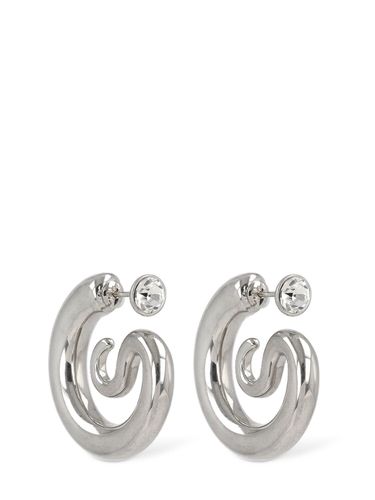 Diamond Serpent Hoop Earrings - PANCONESI - Modalova