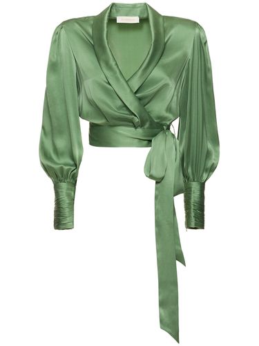 Silk Wraparound Blouse - ZIMMERMANN - Modalova