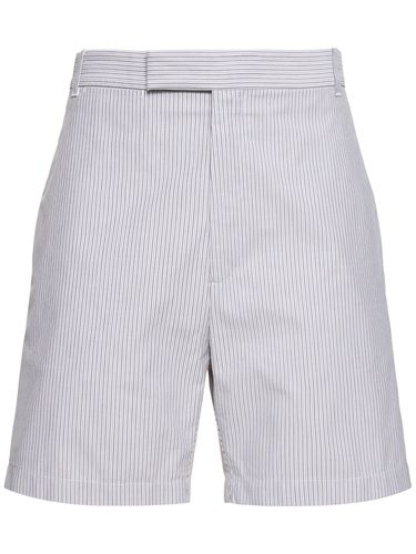 Cotton Straight Fit Shorts - THOM BROWNE - Modalova