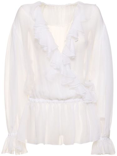 Ruffled Silk Shirt - DOLCE & GABBANA - Modalova