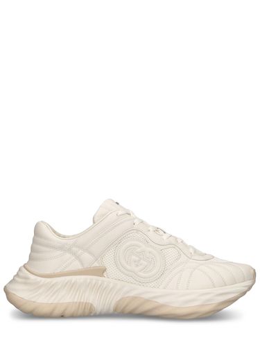 Mm Interlocking G Leather Sneakers - GUCCI - Modalova