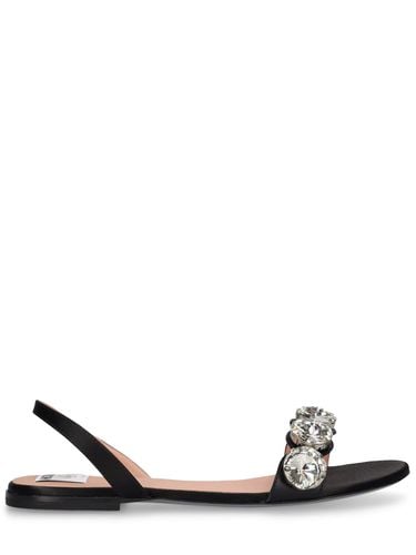 Mm Satin Flat Sandals - MOSCHINO - Modalova