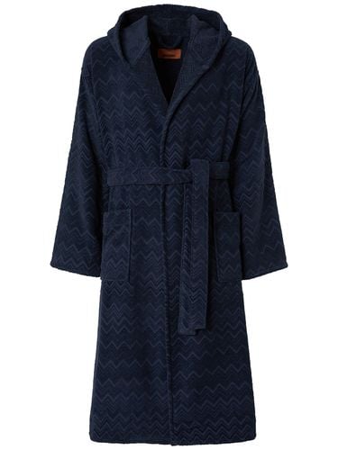 Chalk Hooded Bathrobe - MISSONI HOME - Modalova