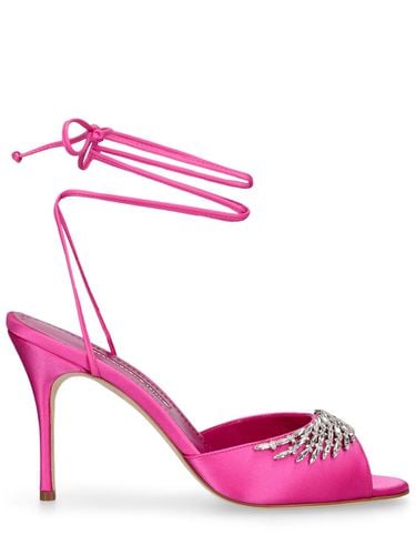 Mm Plumena Satin Sandals - MANOLO BLAHNIK - Modalova