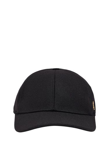 Cappello Baseball In Misto Lana - SAINT LAURENT - Modalova