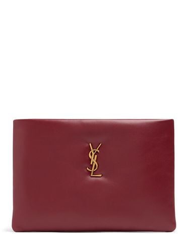 Small Calypso Leather Pillow Pouch - SAINT LAURENT - Modalova