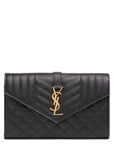 Monogram Quilted Leather Chain Wallet - SAINT LAURENT - Modalova