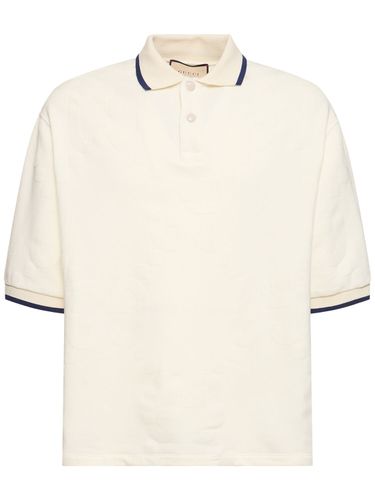 Light Felted Cotton Jersey Polo Shirt - GUCCI - Modalova