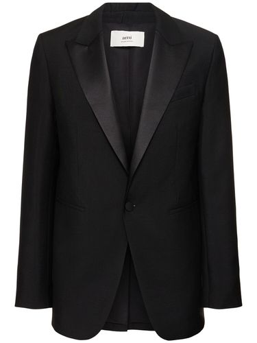 Wool & Mohair Tuxedo Blazer - AMI PARIS - Modalova