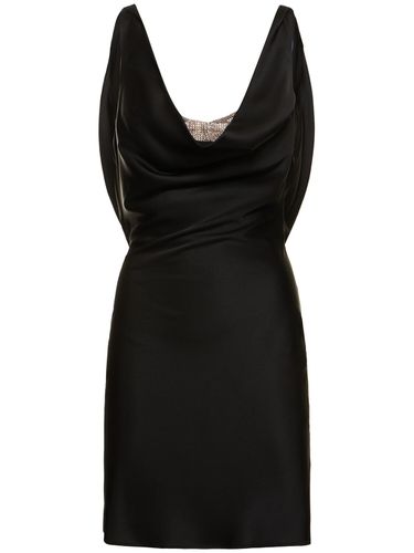 Embellished Satin Mini Dress - GIUSEPPE DI MORABITO - Modalova