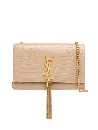 Bolso De Hombro Pequeño Kate De Piel Grabada - SAINT LAURENT - Modalova