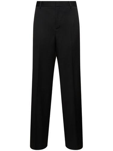 Pantaloni Sartoriali In Twill Di Lana - VERSACE - Modalova