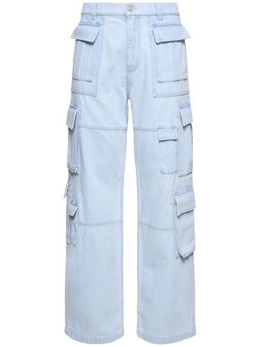 Bleached Cargo Jeans - VERSACE - Modalova