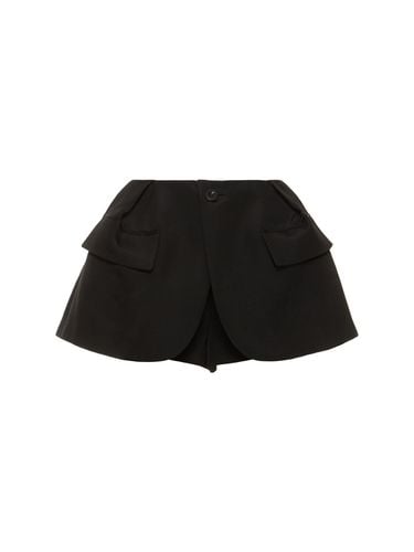 Layered Silk & Cotton Shorts - SACAI - Modalova