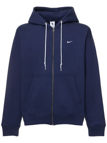 Felpa Solo Swoosh In Misto Cotone Con Zip - NIKE - Modalova