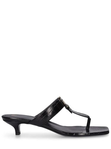 Mm Croc Embossed Leather Thong Sandals - TOTEME - Modalova