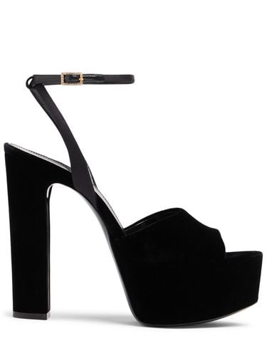 Mm Jodie Velvet Sandals - SAINT LAURENT - Modalova