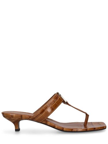 Mm Croc Embossed Leather Thong Sandals - TOTEME - Modalova