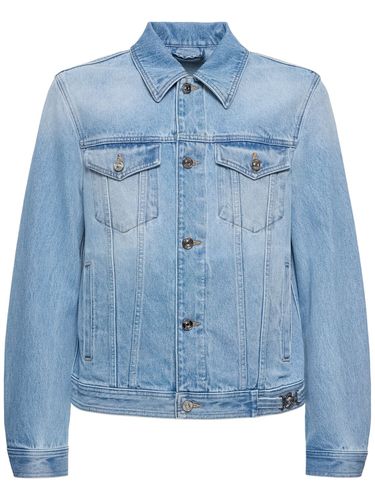 Stonewashed Denim Jacket - VERSACE - Modalova