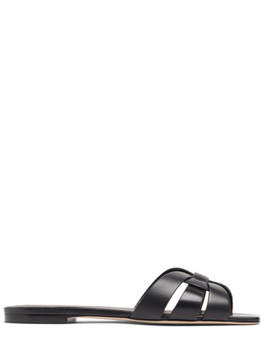 Mm Tribute Leather Mule Sandals - SAINT LAURENT - Modalova