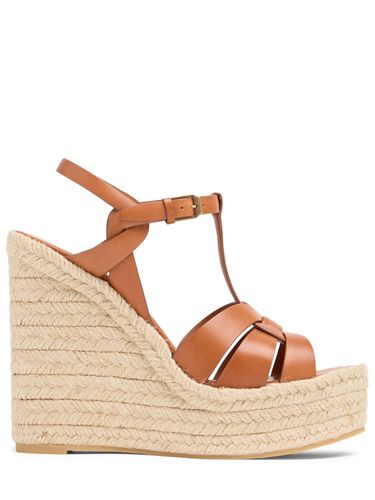 Mm Tribute Leather Espadrille Wedges - SAINT LAURENT - Modalova