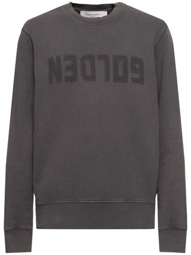 Logo Cotton Jersey Crewneck Sweatshirt - GOLDEN GOOSE - Modalova