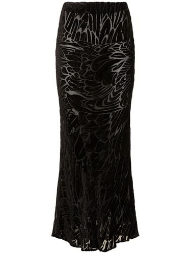 Velvet Devoré Long Skirt - ROBERTO CAVALLI - Modalova