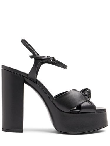 Mm Bianca Leather Platform Sandals - SAINT LAURENT - Modalova