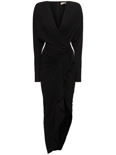 Draped Jersey L/s Midi Wrap Dress - ALEXANDRE VAUTHIER - Modalova