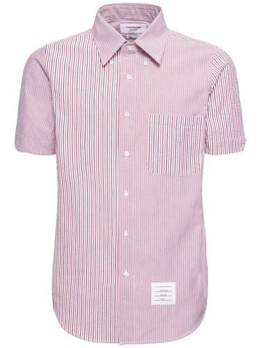 Button Down Cotton Straight Fit Shirt - THOM BROWNE - Modalova