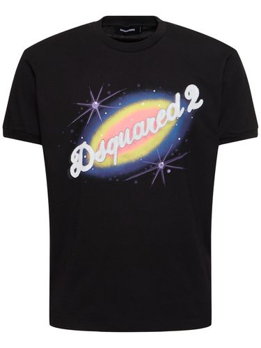 Printed Cotton Jersey T-shirt - DSQUARED2 - Modalova