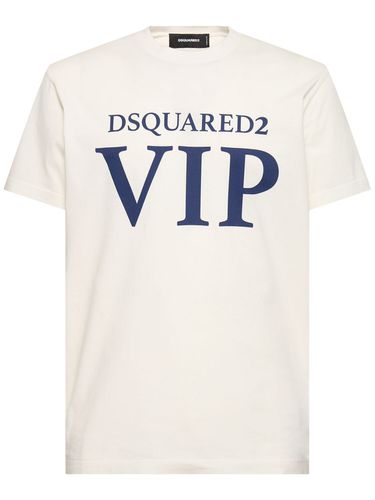 Printed Cotton Jersey T-shirt - DSQUARED2 - Modalova