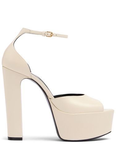 Mm Jodie Leather Platform Sandals - SAINT LAURENT - Modalova