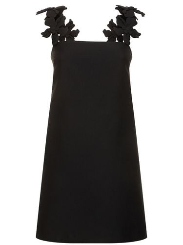 Embroidered Crepe Mini Dress - VALENTINO - Modalova