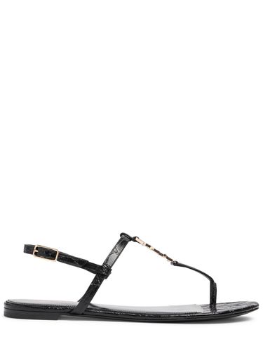 Mm Cassandra Leather Thong Sandals - SAINT LAURENT - Modalova