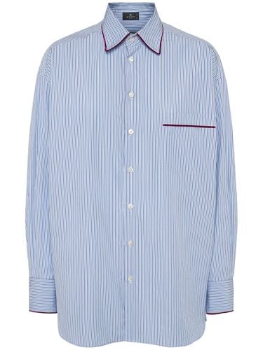 Striped Poplin Shirt W/ Pocket - ETRO - Modalova