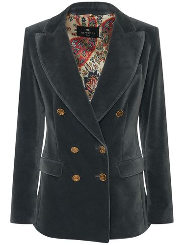 Velvet Double Breast Jacket - ETRO - Modalova