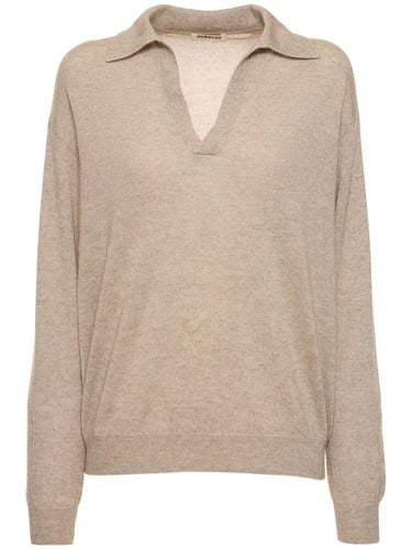 Fine Cashmere & Silk Knit Polo Sweater - AURALEE - Modalova