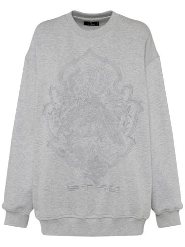 Embroidered Logo Jersey Sweatshirt - ETRO - Modalova